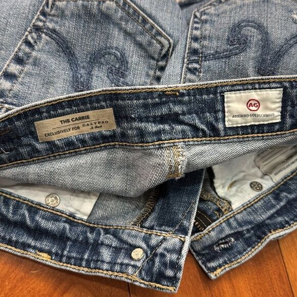 AG Adriano Goldschmied Women’s The Carrie Raw Hem Jean Shorts Size 26 - Picture 7 of 10